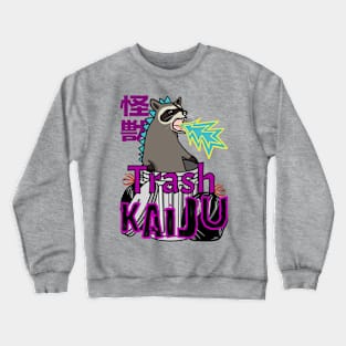 Funny Raccoon Trash Kaiju Crewneck Sweatshirt